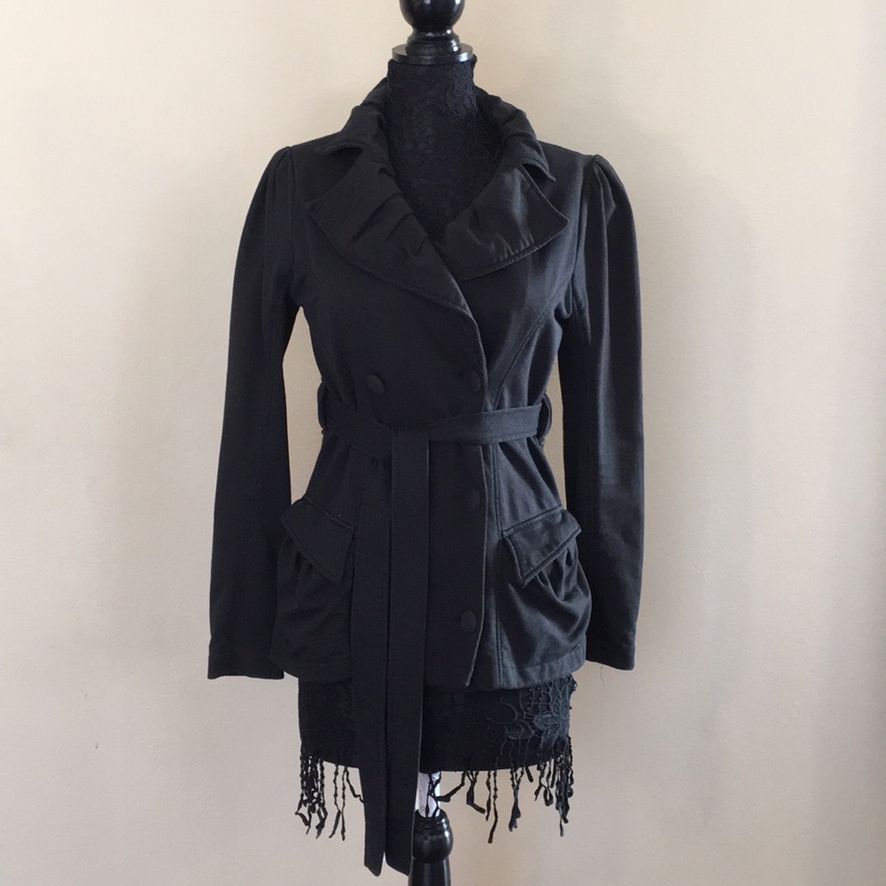 STS Blue Black Pea Coat